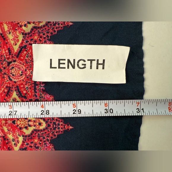 Free People Shea Printed Mini Dress Small Pink Blue Paisley Crochet Lace Boho - Picture 12 of 12